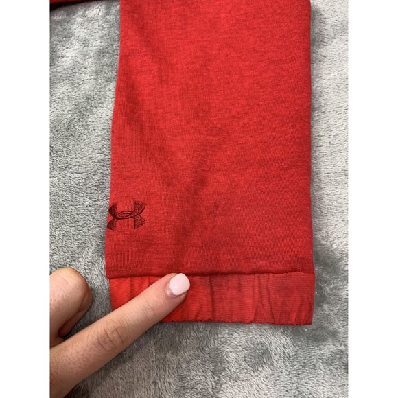 Terrapins Maryland College Park Men's Medium Red Hoodie Loose Fit Under Armour - Picture 6 of 11